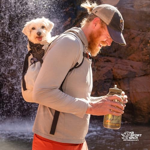K9 Sport Sack Air 2 - Medium, Light Grey - Ideal for Dogs with 17-19” Back Length - Durable, Breathable Backpack-Style Carrier - Perfect for Walks, Short Hikes & Public Transportation