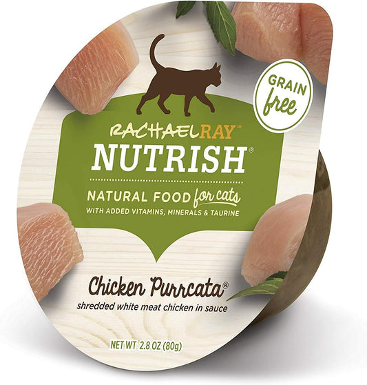 Rachael Ray Nutrish Natural Premium Wet Cat Food, Chicken Purrcata, 2.8 Ounce Tub (Pack of 12), Grain Free