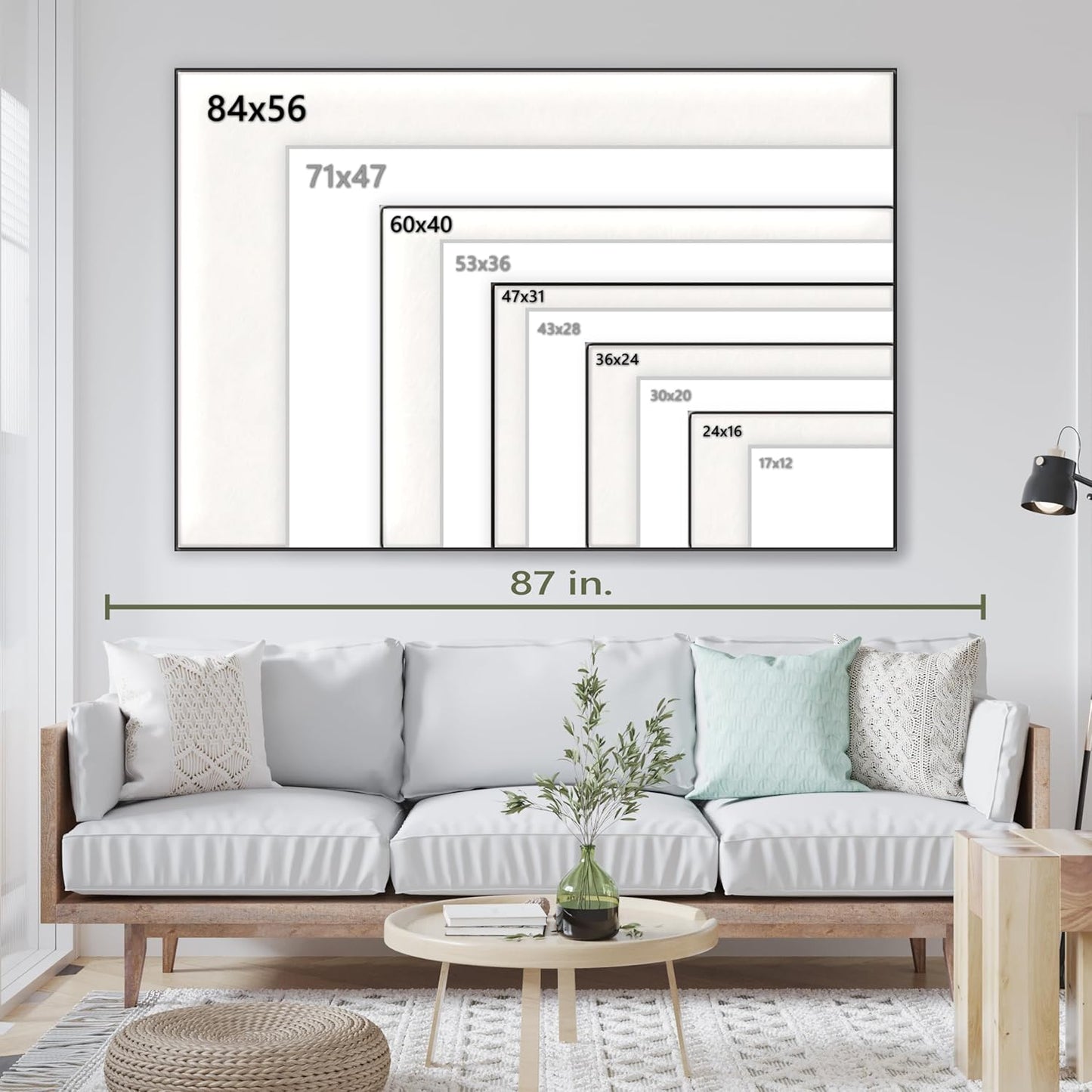 Nature Wall Art Prints - Ocean Forest Mountain Lake Canvas Landscapes - Small to Extra Large Living Room Bedroom Kitchen Bathroom Décor (Misty Fall Reflection, 47L" x 71W" - 3 panels)