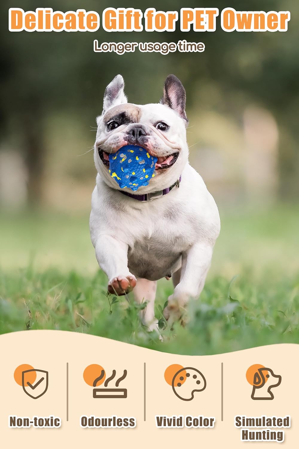 Dog Tennis Balls for Aggressive Chewers, Indestructible Durable Bouncy Interactive Toy for Dogs Fetch Game Lightweight Floating Outdoor Training(Yellow+Blue Large)